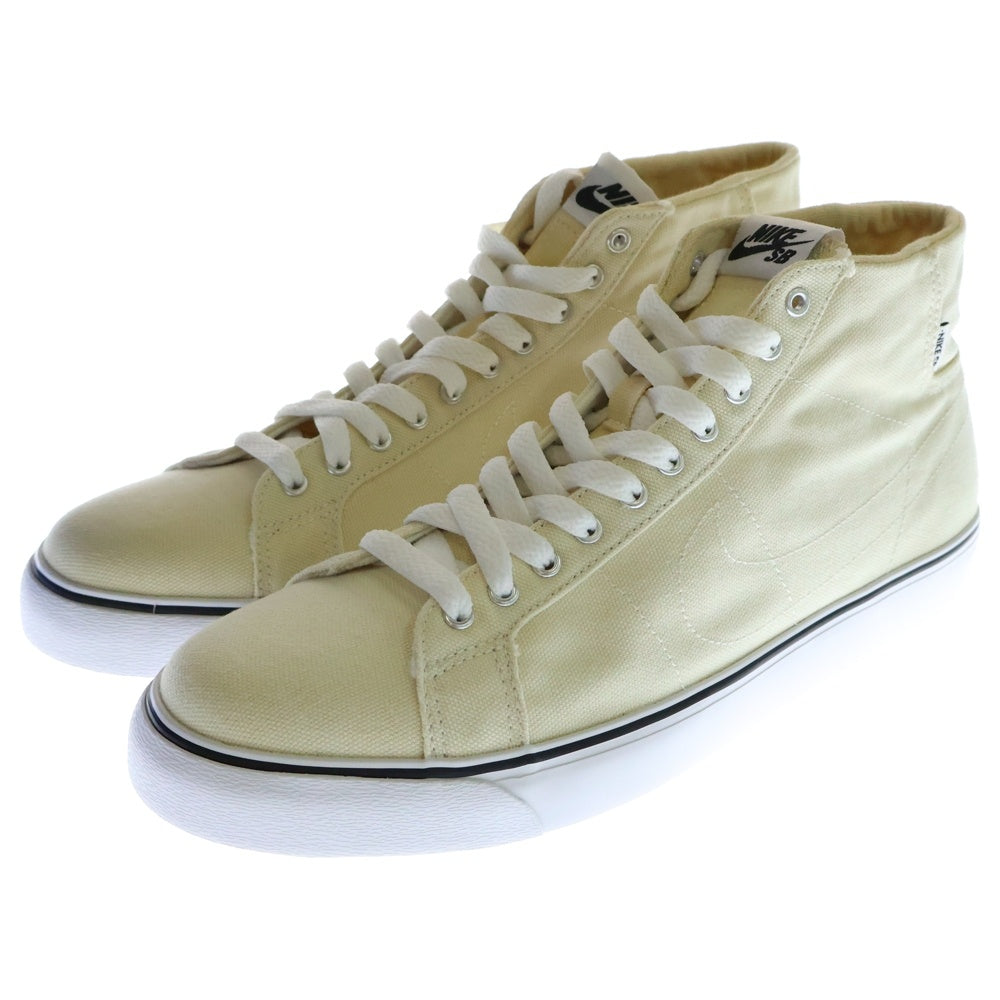 NIKE SB(ナイキエスビー) ×HUF Blazer Premium SE Natural ハフ ブレザー プレミアム ナチュラル ミッドカットスニーカー ホワイト US9/27cm 384387-111