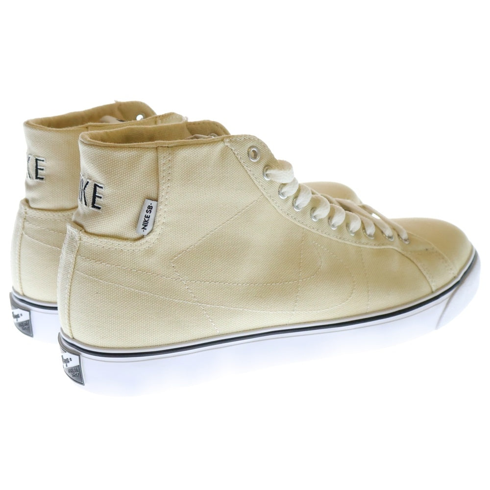 NIKE SB(ナイキエスビー) ×HUF Blazer Premium SE Natural ハフ ブレザー プレミアム ナチュラル ミッドカットスニーカー ホワイト US9/27cm 384387-111