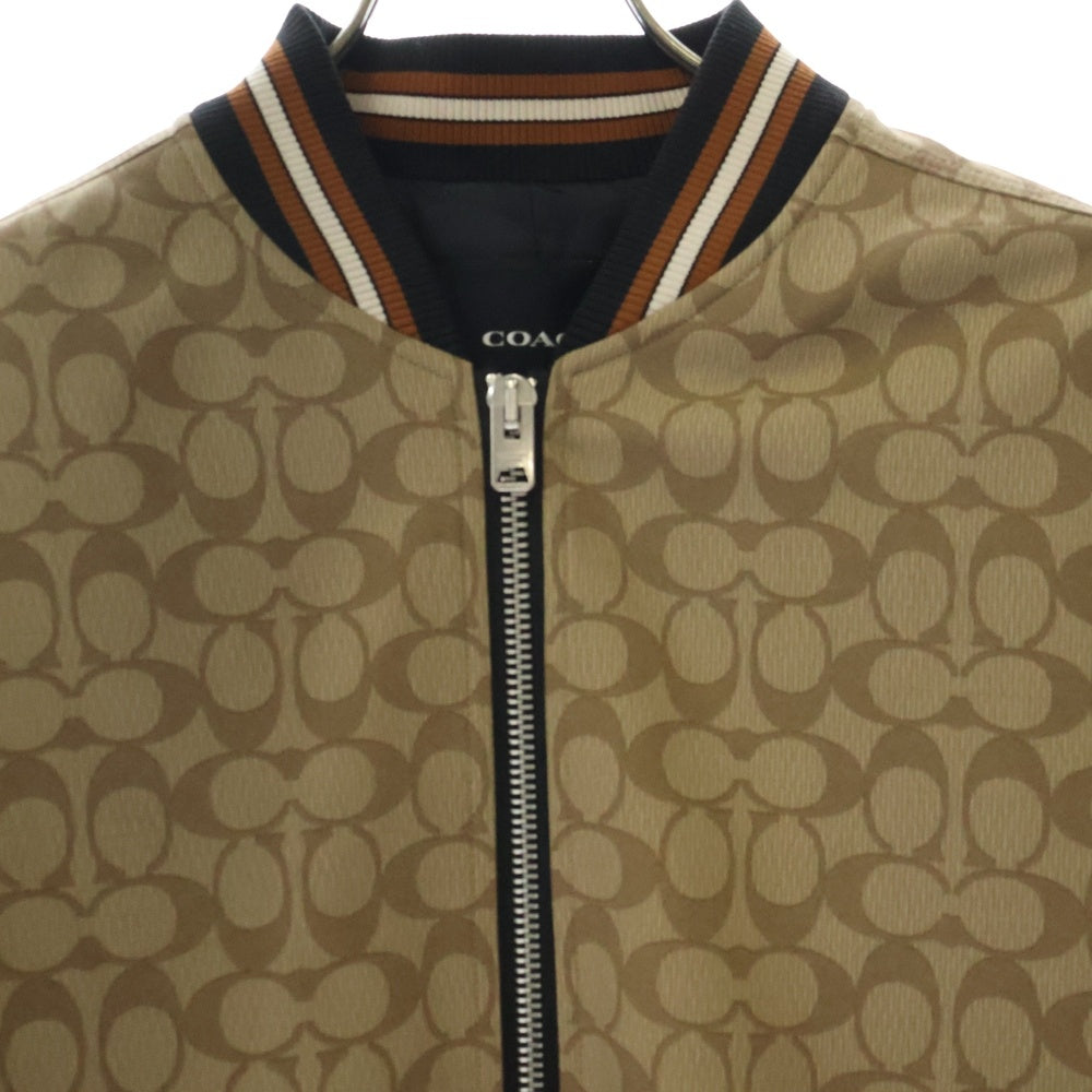 COACH(コーチ) シグネチャー ポリエステル ブルゾン ホワイト×ブラウン 10011166