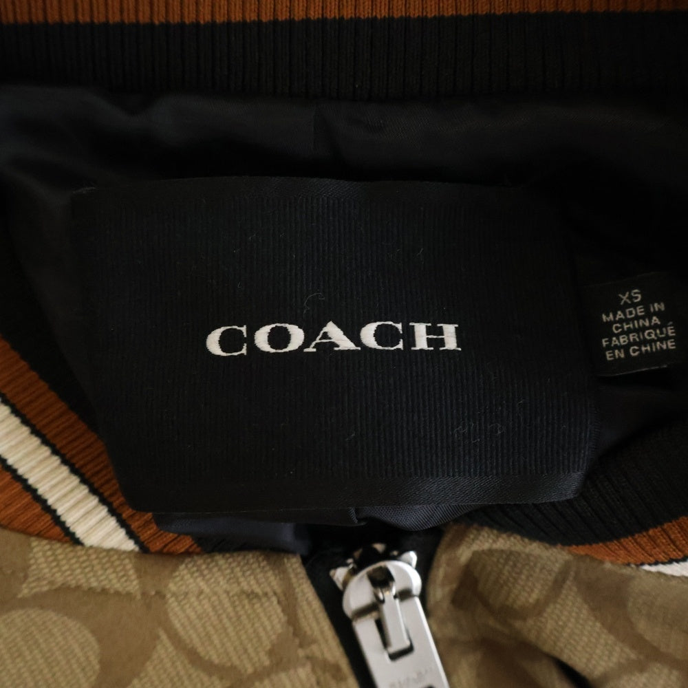 COACH(コーチ) シグネチャー ポリエステル ブルゾン ホワイト×ブラウン 10011166
