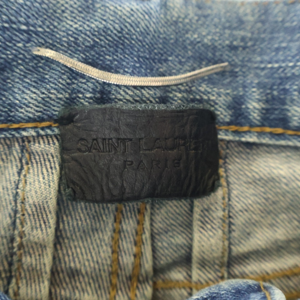 SAINT LAURENT PARIS(サンローランパリ) デストロイ クラッシュ スキニー デニム パンツ インディゴ 391659 Y915I