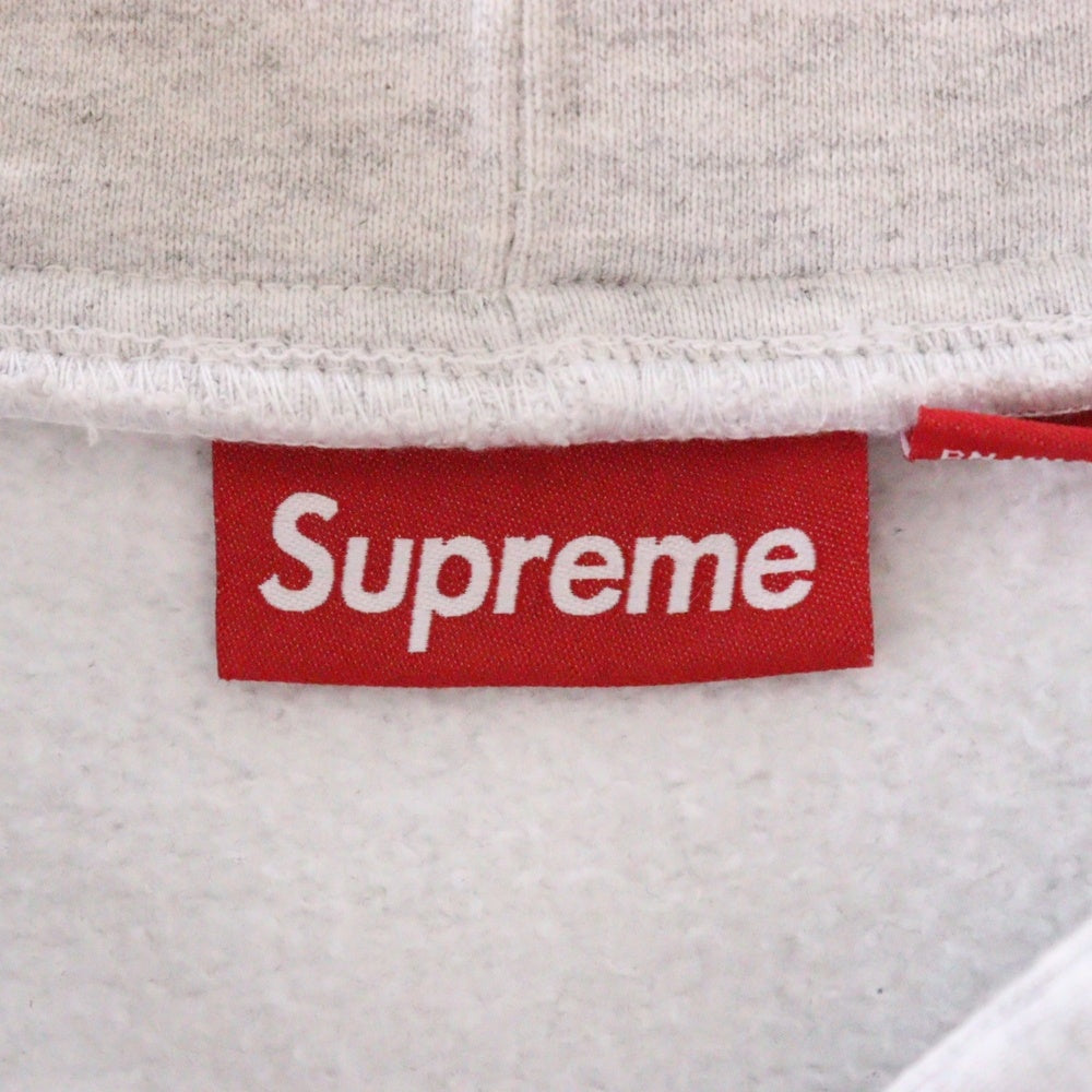 SUPREME(シュプリーム) 24AW S Logo Zip Up Hooded Sweatshirt Sロゴ刺繍 ジップアップ スウェットパーカー フーディー アッシュグレー