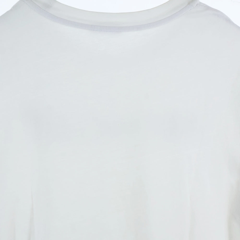 MONCLER(モンクレール) 23AW T-SHIRT フロッキープリント ロゴワッペン クルーネック 半袖Tシャツ ホワイト I20918C00047 8390T