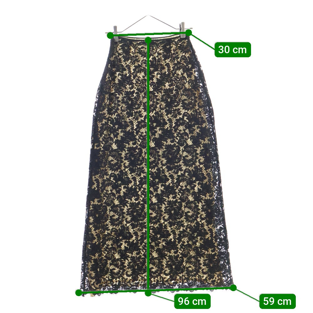 GUCCI(グッチ) フラワー総柄 レース スカート ブラック レディース