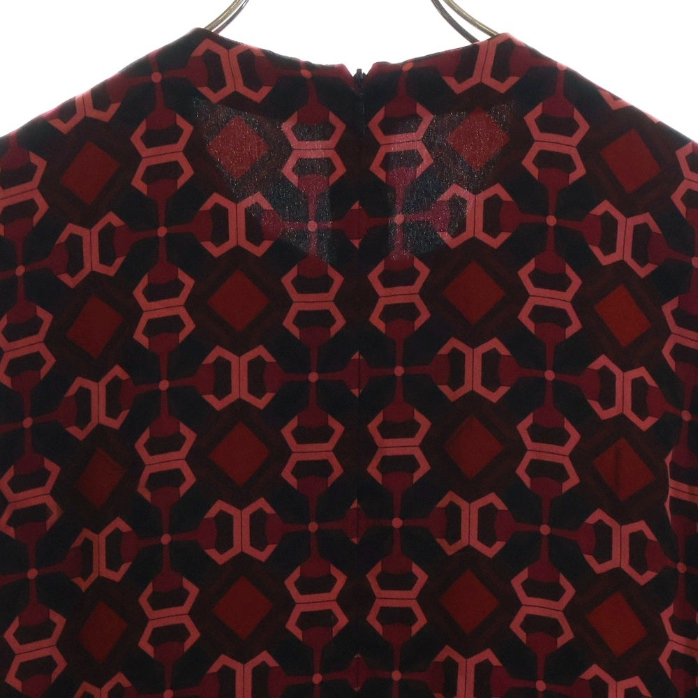 GUCCI(グッチ) 総柄 シルク ロングワンピース レッド 180756 ZQ510 レディース