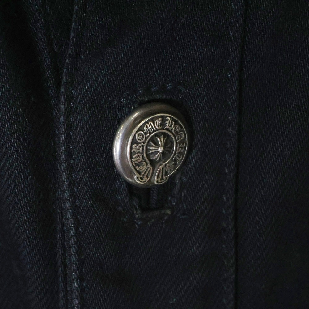 CHROME HEARTS(クロムハーツ) OLD オールド クロスパッチ バック フレアニー ウエスタン デニム シャツジャケット ブラック