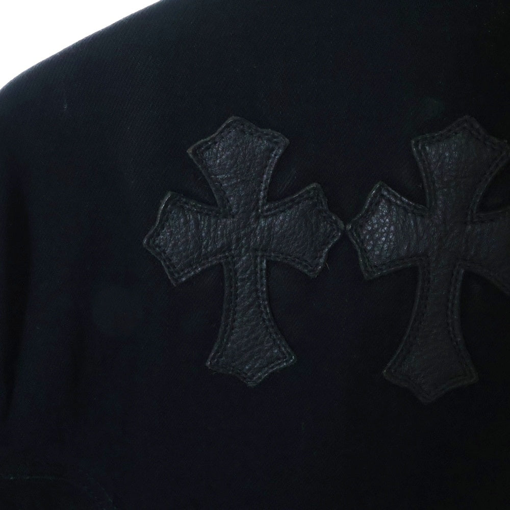 CHROME HEARTS(クロムハーツ) OLD オールド クロスパッチ バック フレアニー ウエスタン デニム シャツジャケット ブラック