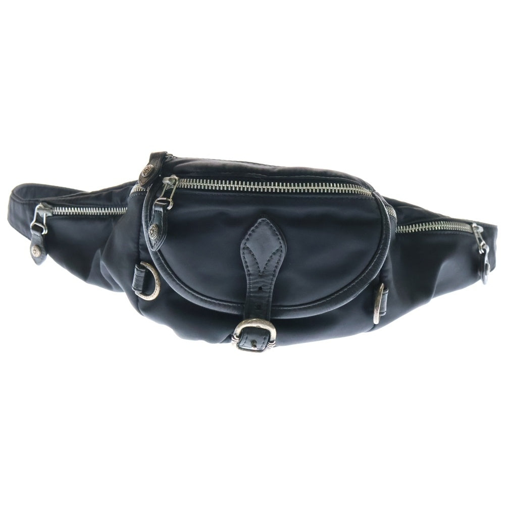 CHROME HEARTS(クロムハーツ) OLD SNAT PACK mini NYLON オールド スナットパックミニ ダガージップガンスリンガーベルトナイロンボディーバッグ ブラック