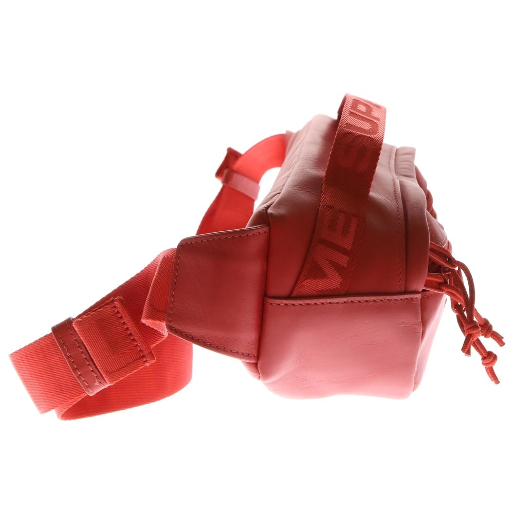 SUPREME(シュプリーム) 23AW Leather Waist Bag レザーウエストバッグ ショルダーバッグ レッド