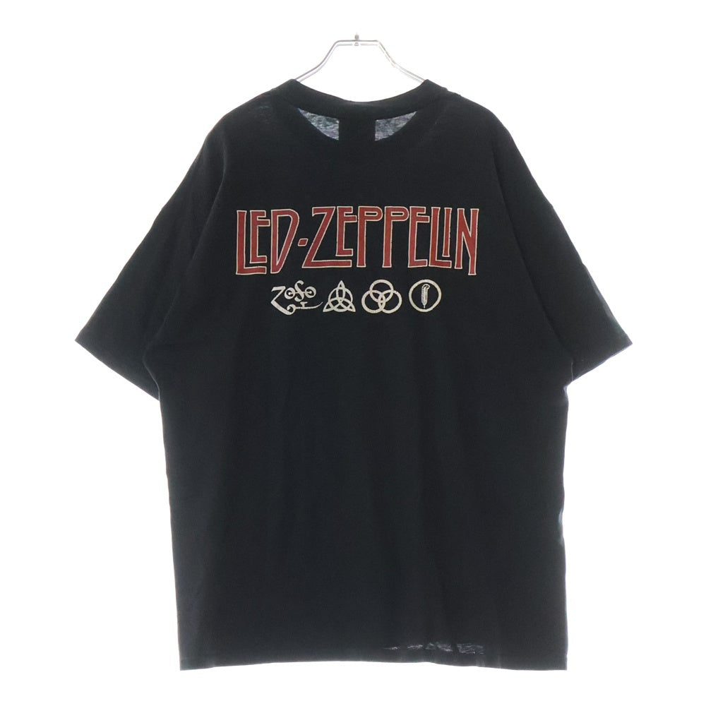 VINTAGE(ヴィンテージ) LED ZEPPELIN HERMIT GILDAN レッドゼッペリン プリント半袖Tシャツカットソー ブラック