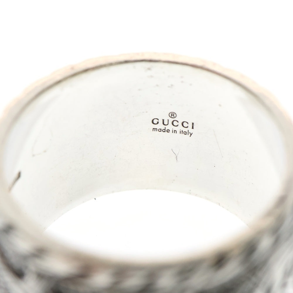 GUCCI(グッチ) キャットヘッド アラベスク ガーデン インターロッキングG エイジングフィニッシュ スターリング シルバー433573