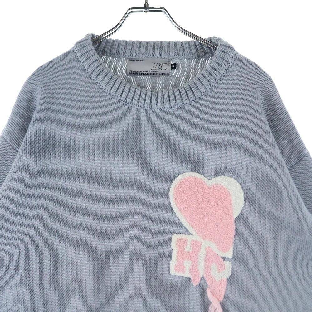 HARSH AND CRUEL(ハーシュアンドクルーエル) クルーネックニットセーター グレー