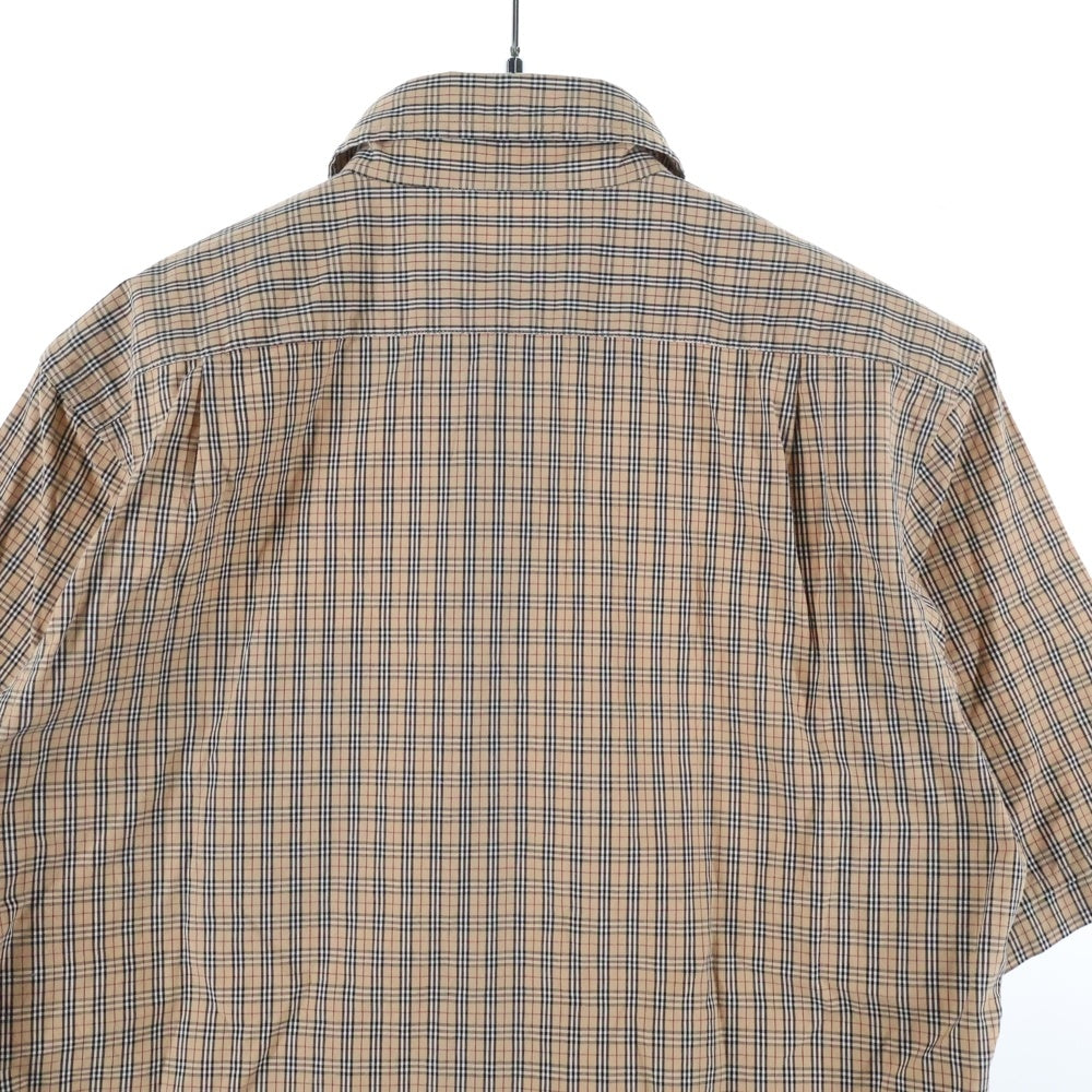 BURBERRY BLACK LABEL(バーバリー ブラックレーベル) ノバチェック 半袖シャツ ブラウン BMW20-901