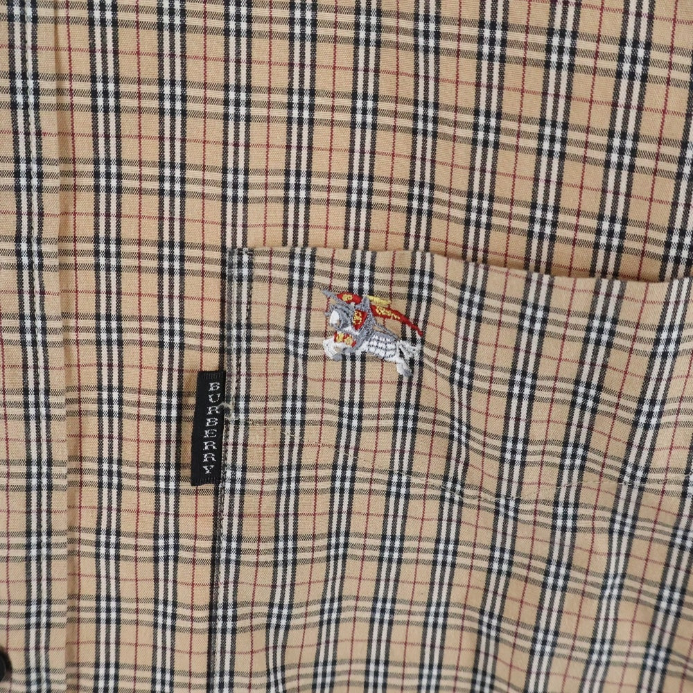 BURBERRY BLACK LABEL(バーバリー ブラックレーベル) ノバチェック 半袖シャツ ブラウン BMW20-901