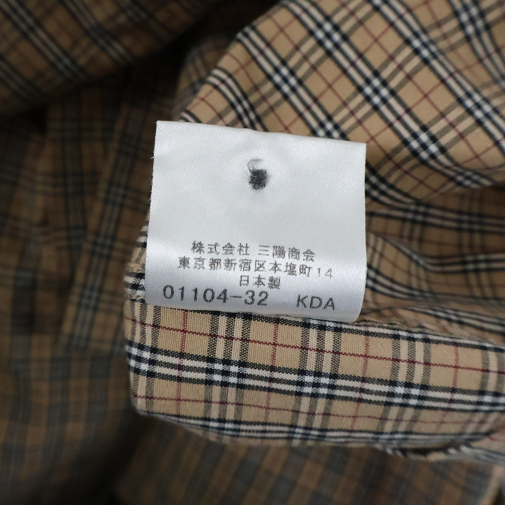 BURBERRY BLACK LABEL(バーバリー ブラックレーベル) ノバチェック 半袖シャツ ブラウン BMW20-901