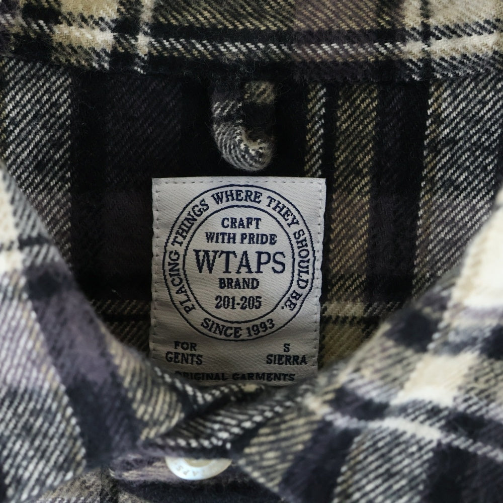 WTAPS(ダブルタップス) 14AW YOUTHFUL DAYZ VATOS L/S SHIRTS TEXTILE バトス チェック 長袖シャツ パープル 42GWDT-SHM05