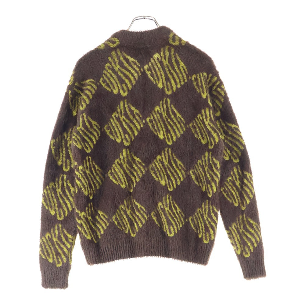 HUF(ハフ) FUCK IT L/S OVERSIZED セーター オーバーサイズ セーター ニットカーディガン ブラウン WKN0041