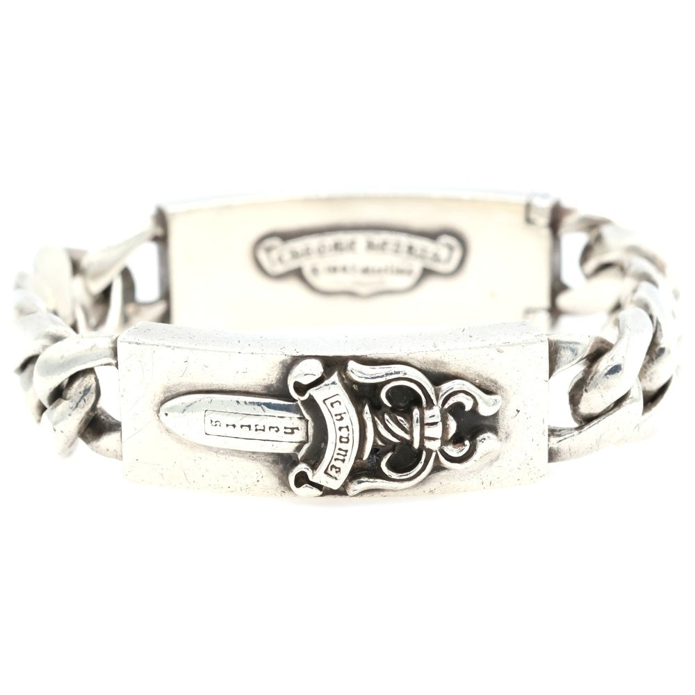 CHROME HEARTS(クロムハーツ) OLD ID DBL FLRL DGGR オールド ダブルID フローラルダガー ブレスレット シルバー BCA159