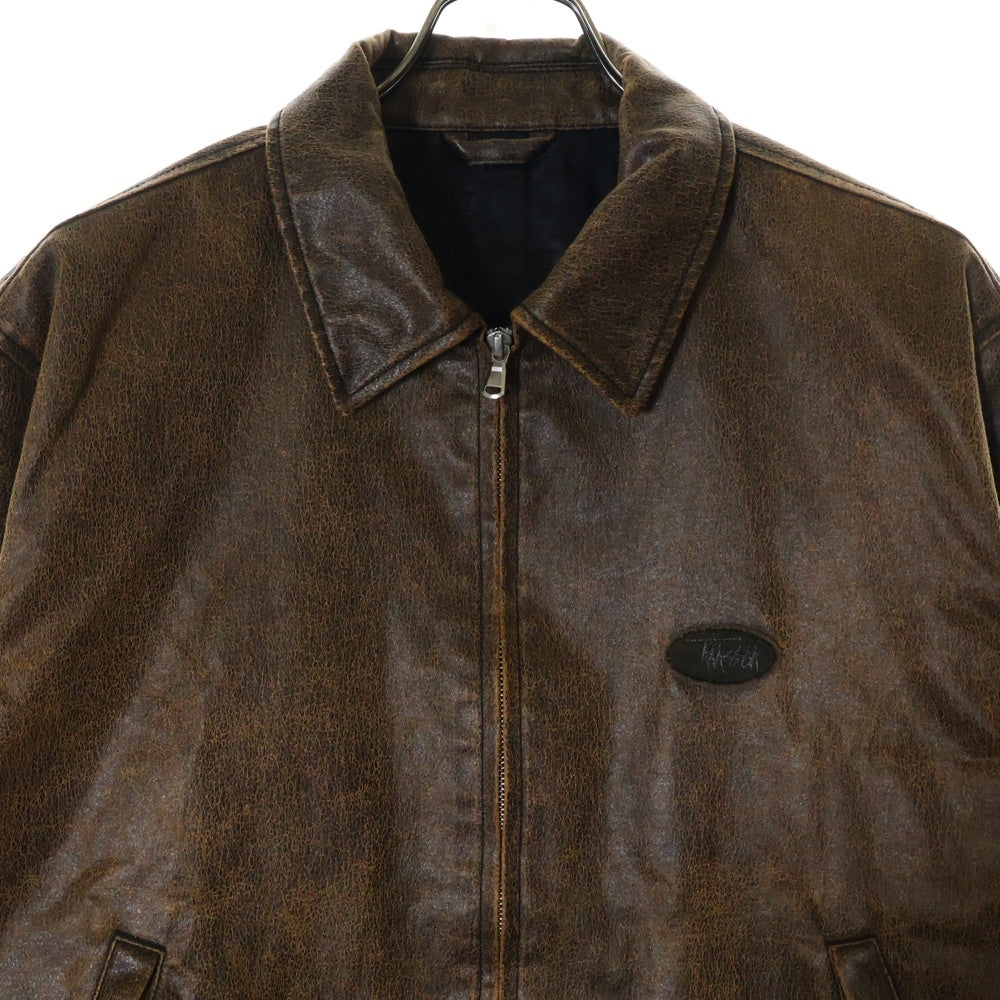 STUSSY(ステューシー) Club Coated Cotton Jacket クラブ コーティング コットン ジャケット ブラウン 115774