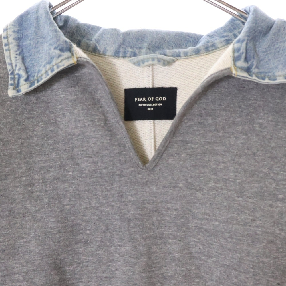 FEAR OF GOD(フィアオブゴッド) 5th Fifth Collection Heavy Terry V-Neck Polo フィフスコレクション ヘビー テリー Vネック 半袖 ポロシャツ グレー