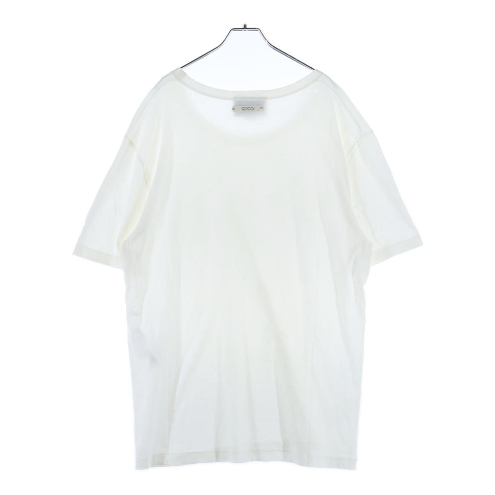 GUCCI(グッチ) Damage Logo Tee ダメージ加工 クルーネック 半袖Tシャツ カットソー ホワイト 442670 X3E31