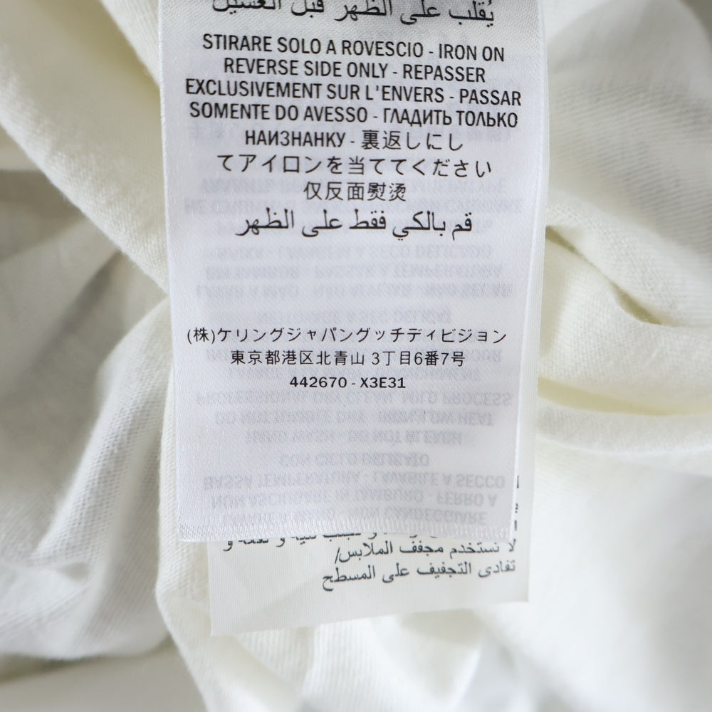 GUCCI(グッチ) Damage Logo Tee ダメージ加工 クルーネック 半袖Tシャツ カットソー ホワイト 442670 X3E31