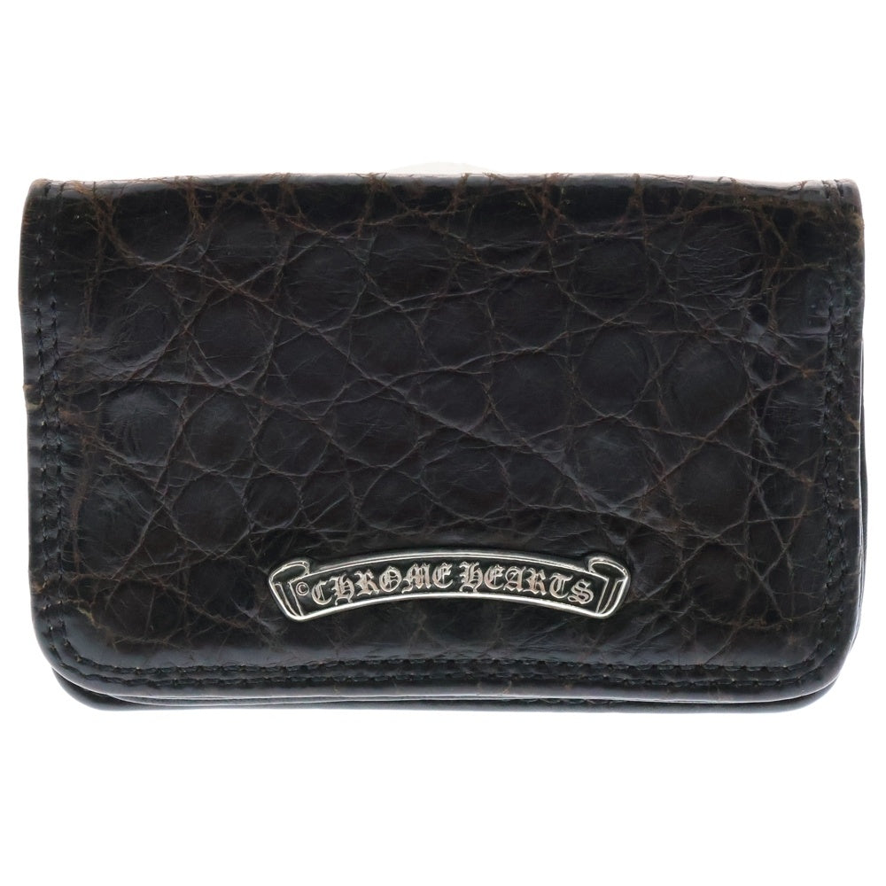 CHROME HEARTS(クロムハーツ) CARD CASE ALGTR カードケース グロメット付きアリゲーターカードケース ブラウン