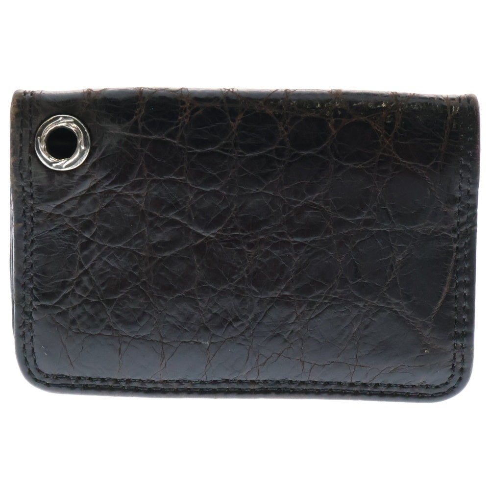 CHROME HEARTS(クロムハーツ) CARD CASE ALGTR カードケース グロメット付きアリゲーターカードケース ブラウン