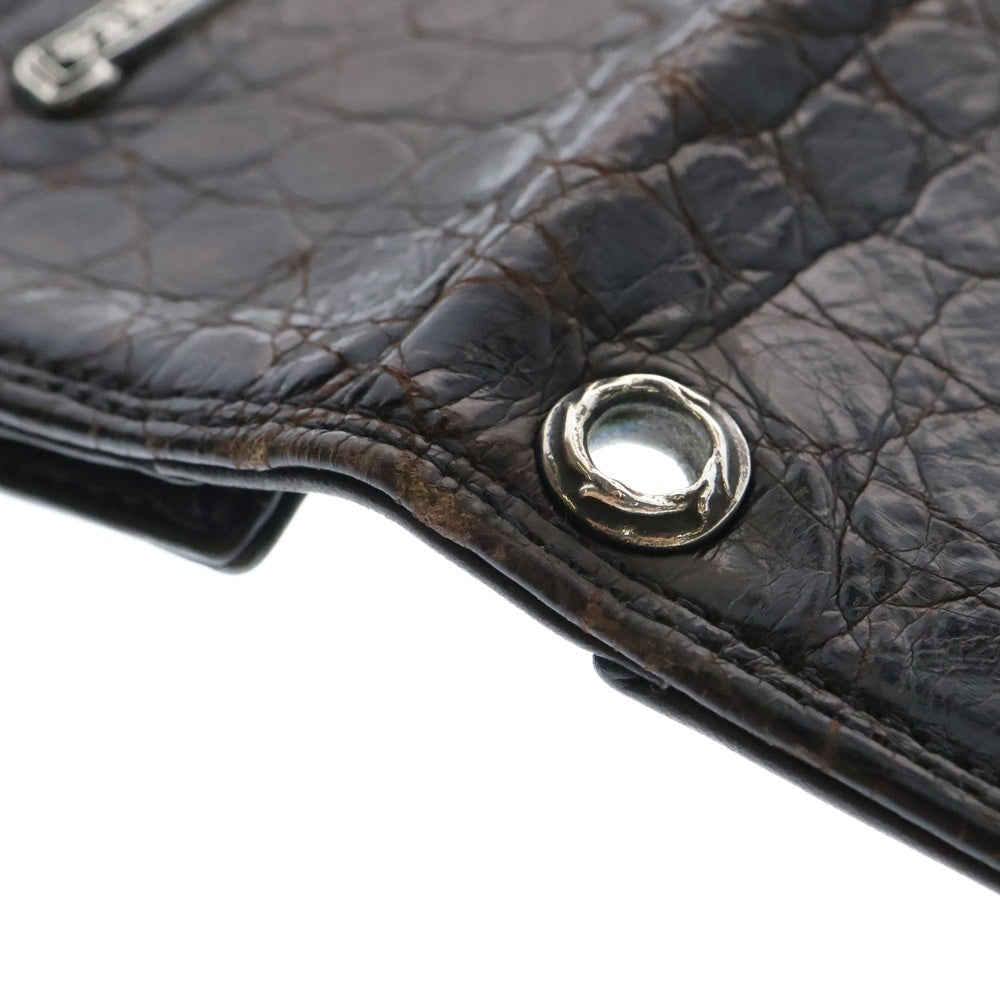 CHROME HEARTS(クロムハーツ) CARD CASE ALGTR カードケース グロメット付きアリゲーターカードケース ブラウン