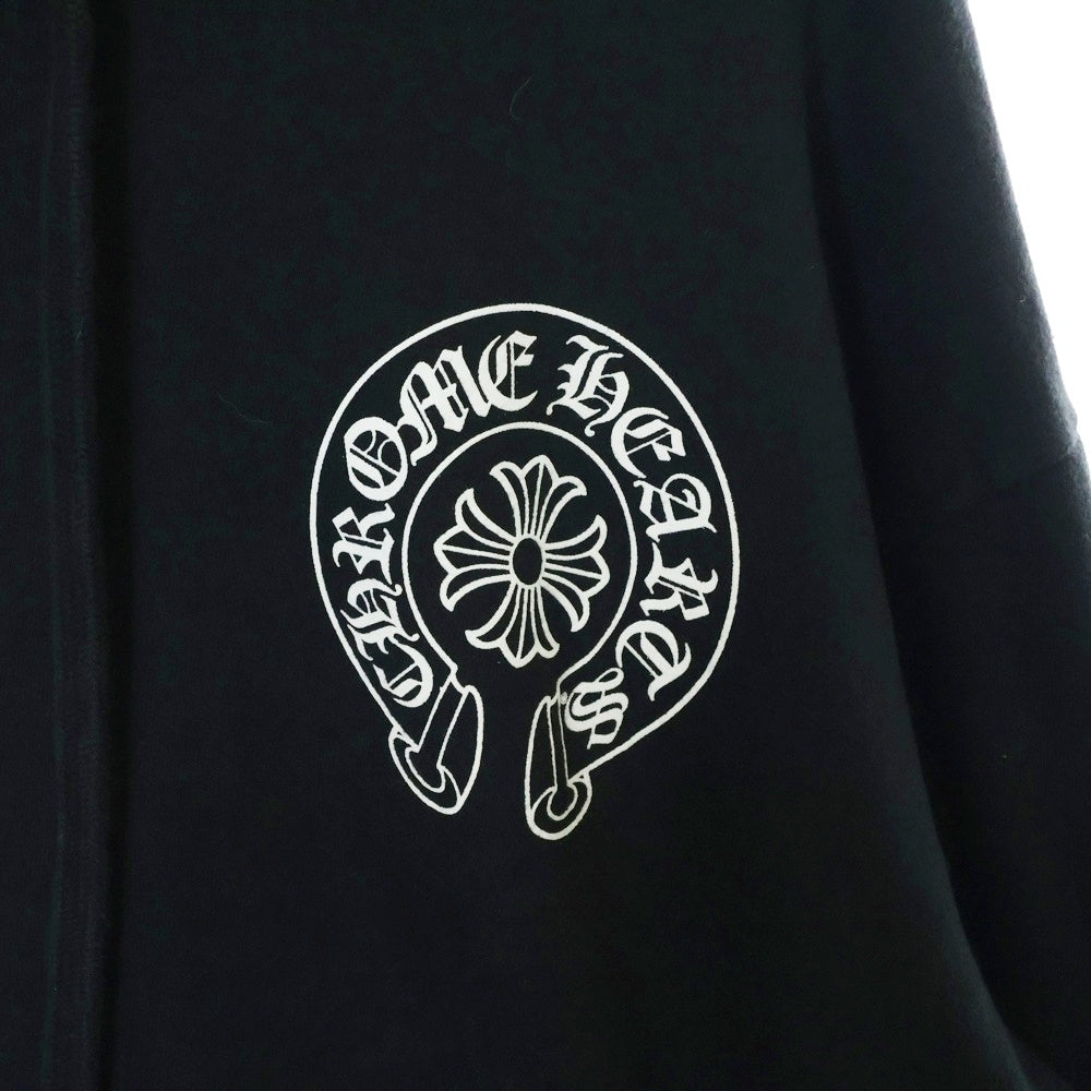 CHROME HEARTS(クロムハーツ) SWTSHRT HD PLVR 東京限定バックホースシュープリント プルオーバーパーカー ブラック