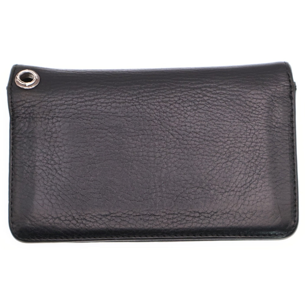 CHROME HEARTS(クロムハーツ) 1ZIP 1ジップ フレアボールボタン レザーウォレット 財布 ブラック