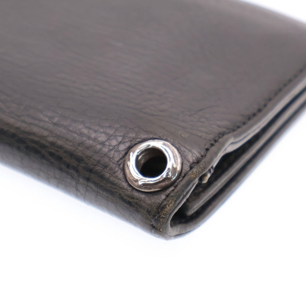 CHROME HEARTS(クロムハーツ) 1ZIP 1ジップ フレアボールボタン レザーウォレット 財布 ブラック