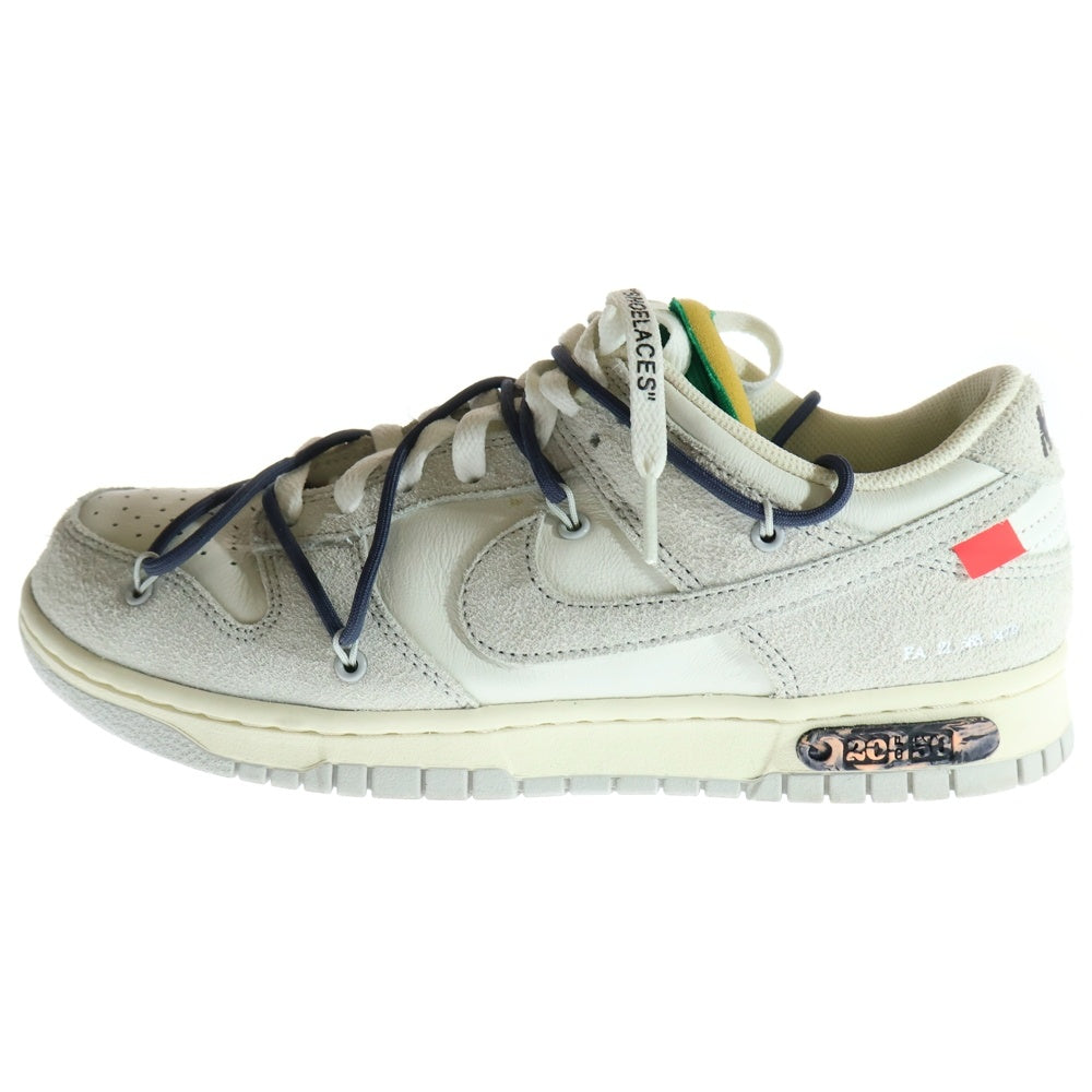 NIKE(ナイキ) ×OFF-WHITE DUNK LOW 1 OF 50 20 オフホワイト ダンクロー ロット20 ローカットスニーカー ホワイト/グレー US9/27cm DJ0950-115