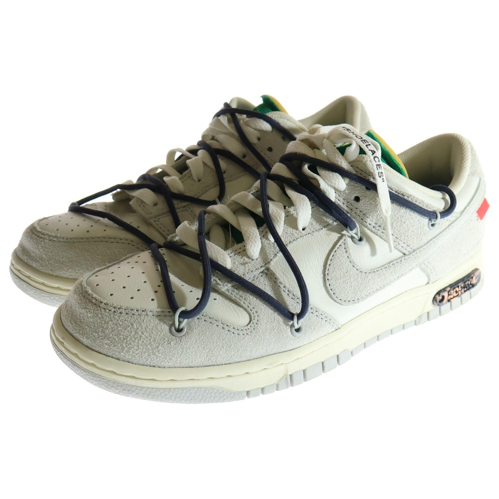 NIKE(ナイキ) ×OFF-WHITE DUNK LOW 1 OF 50 20 オフホワイト ダンクロー ロット20 ローカットスニーカー ホワイト/グレー US9/27cm DJ0950-115
