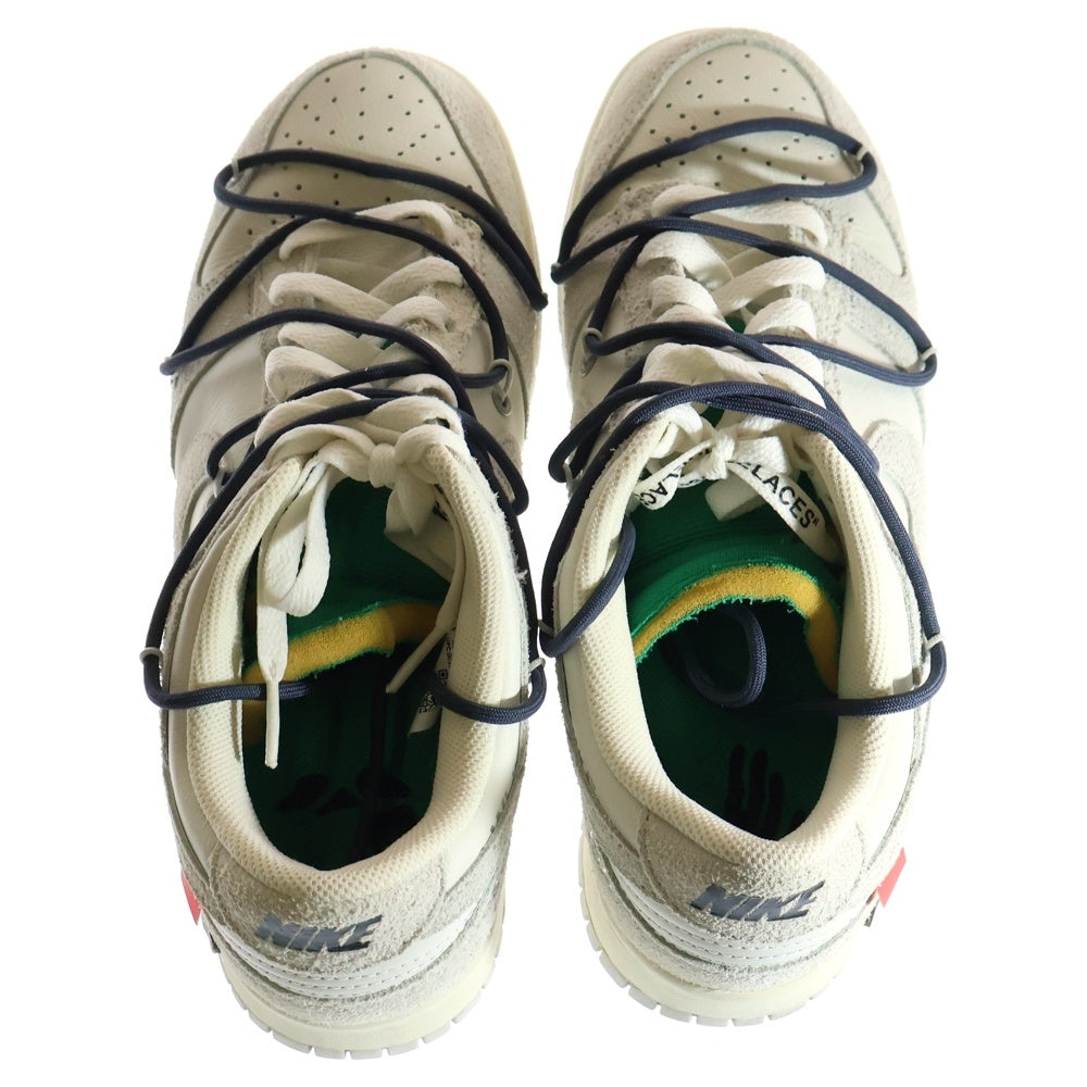 NIKE(ナイキ) ×OFF-WHITE DUNK LOW 1 OF 50 20 オフホワイト ダンクロー ロット20 ローカットスニーカー ホワイト/グレー US9/27cm DJ0950-115