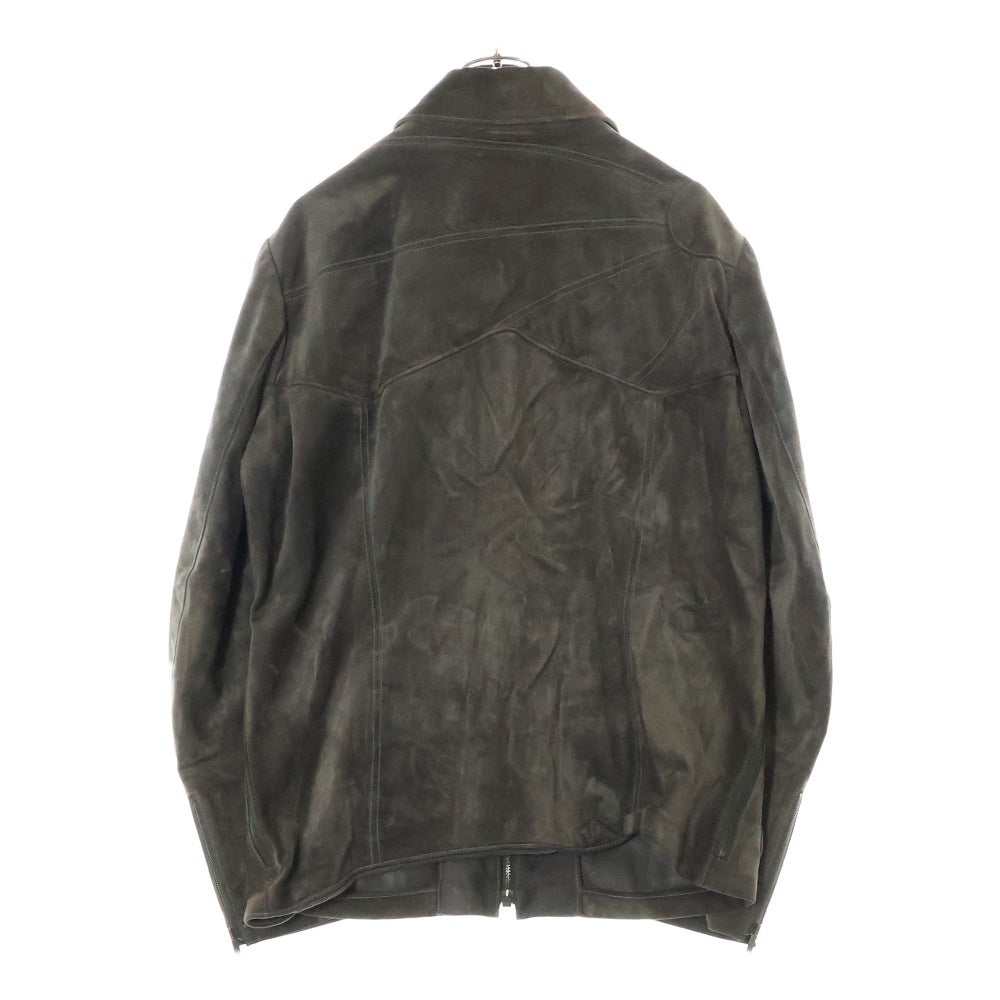 GUCCI(グッチ) 04SS East west smoke トムフォード期 ジップアップ レザージャケット ブラウン