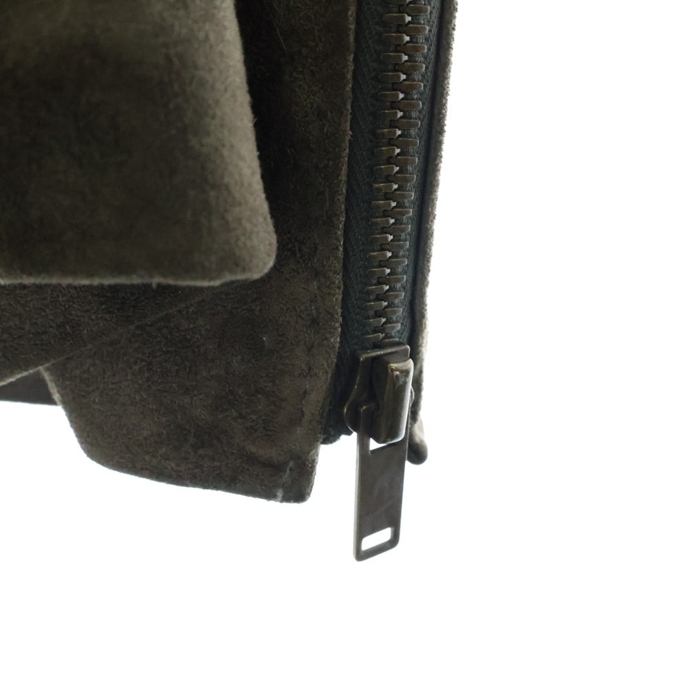 GUCCI(グッチ) 04SS East west smoke トムフォード期 ジップアップ レザージャケット ブラウン