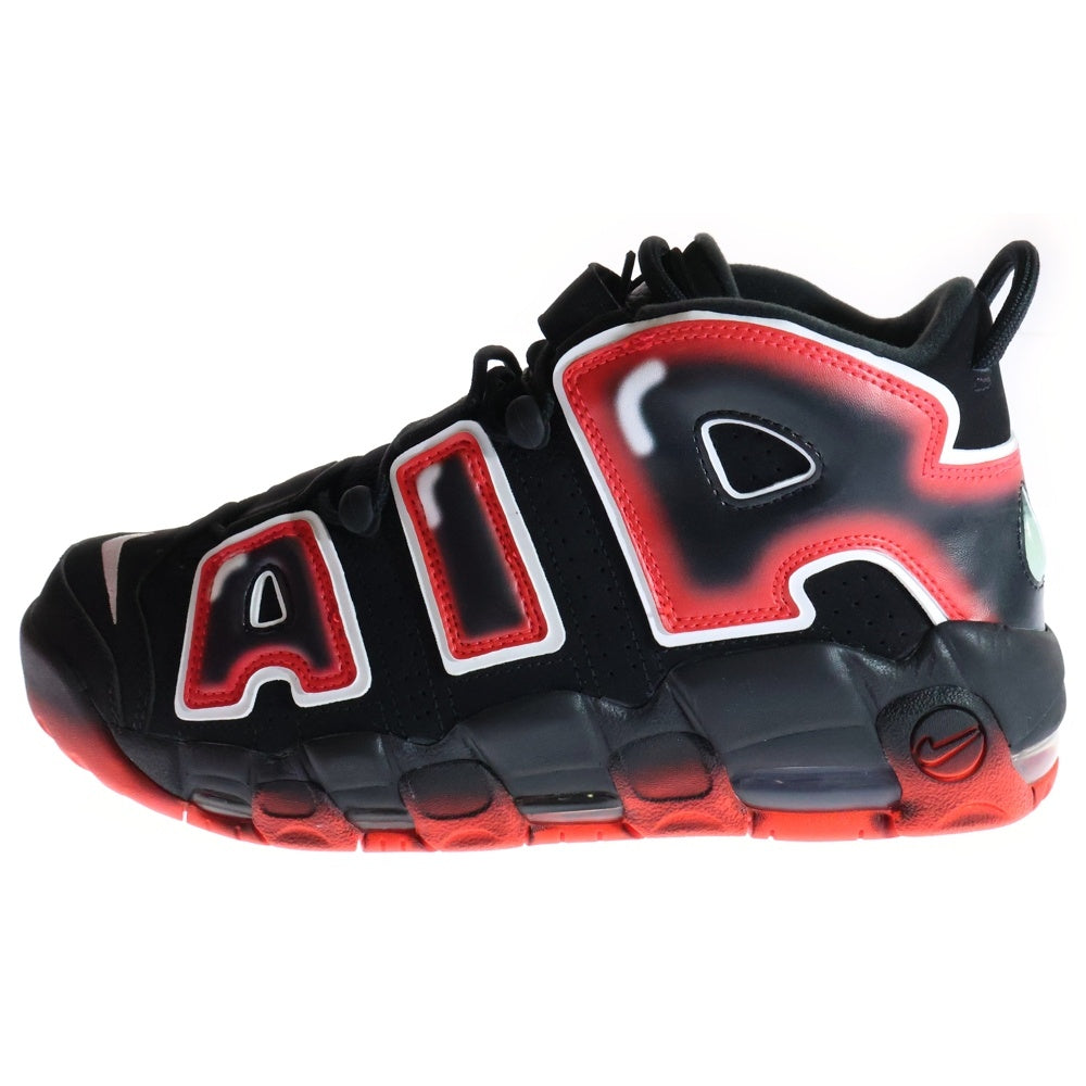 NIKE(ナイキ) AIR MORE UPTEMPO LASER CRIMSON エアモアアップテンポ レーザークリムゾン ハイカットスニーカー ブラック/レッド US10/28cm CJ6129-001