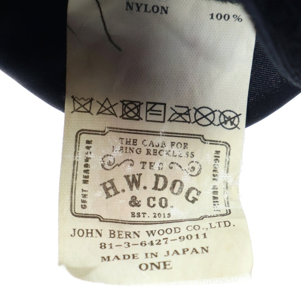 THE H.W.DOG&CO(ドッグアンドコー) PIPING CAP ナイロンキャップ ブラック D-00916