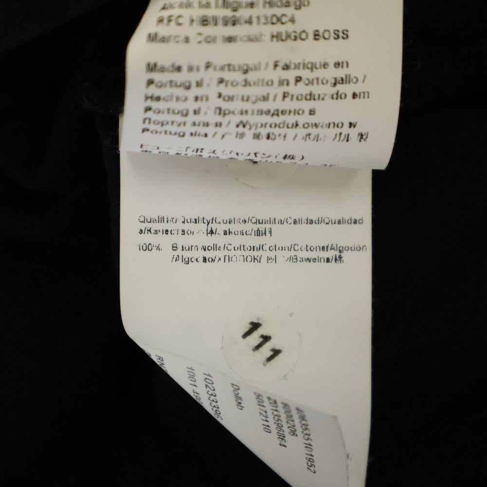 A BATHING APE(アベイシングエイプ) 22SS ×HUGO フロント ロゴワッペン バックプリント 半袖Tシャツ カットソー ブラック