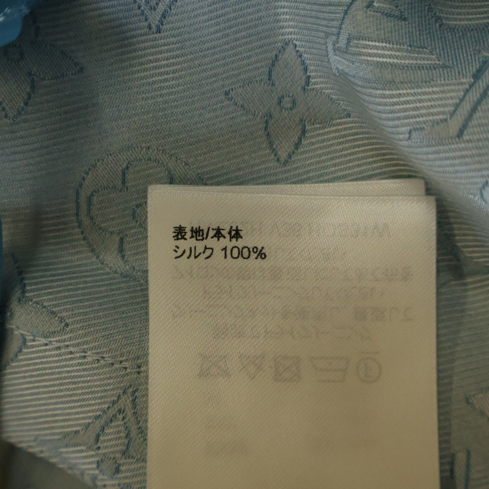 LOUIS VUITTON(ルイヴィトン) 23AW ×YK Monogram Face Art Print Short Sleeve Shirt ×草間彌生 モノグラムフェイス 総柄 アートプリント 半袖シャツ ブルー M232H V36 HOS31W