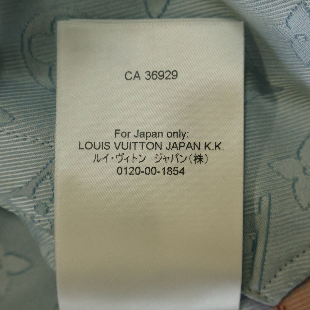 LOUIS VUITTON(ルイヴィトン) 23AW ×YK Monogram Face Art Print Short Sleeve Shirt ×草間彌生 モノグラムフェイス 総柄 アートプリント 半袖シャツ ブルー M232H V36 HOS31W