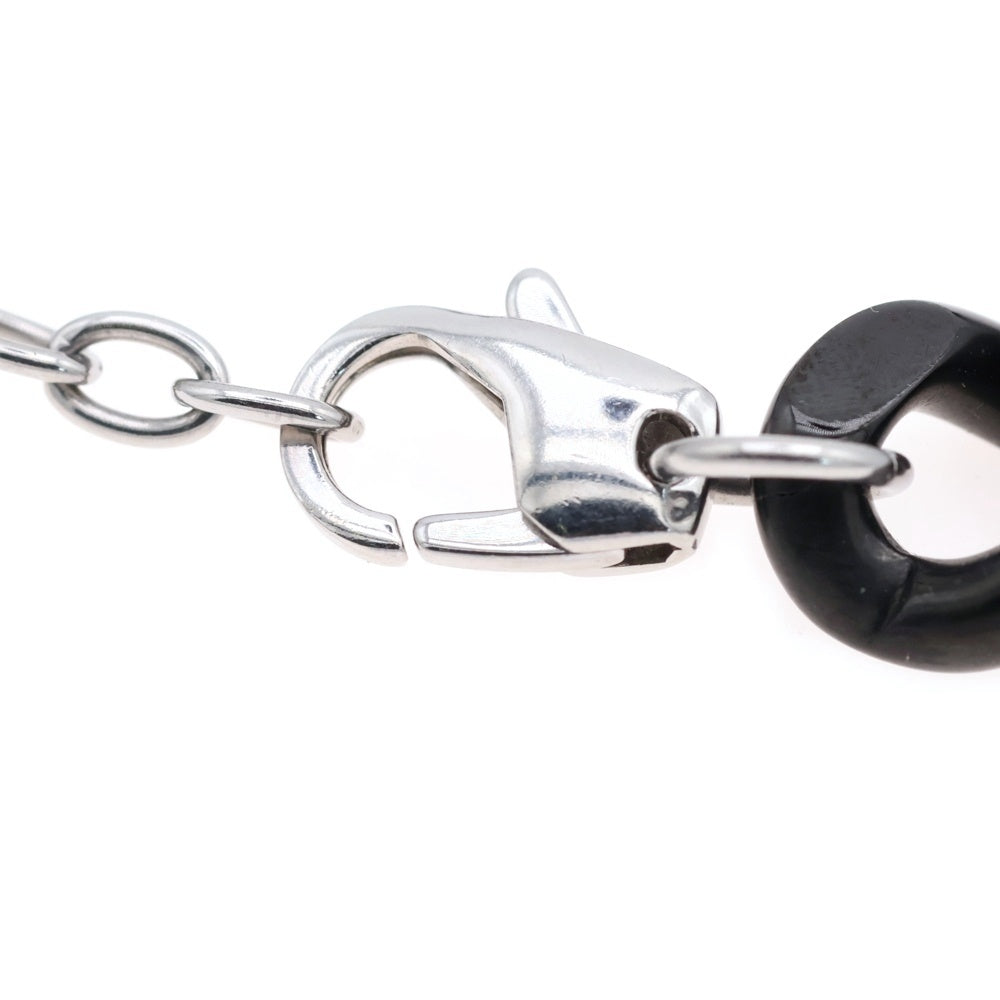 DIESEL(ディーゼル) Stainless Steel Chain Bracelet オーバル Dロゴ ステンレス チェーン ブレスレット シルバー/ブラック