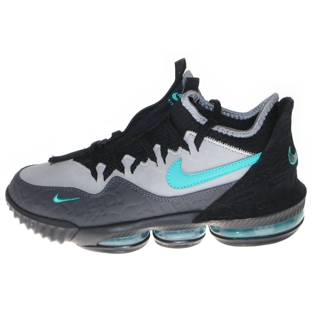 NIKE(ナイキ) × ATMOS LEBRON 16 LOW EP CLEAR JADE アトモス レブロン16 ロー イーピー クリアジェイド ローカットスニーカー ブラック/グレー US8/26cm CI3358-003