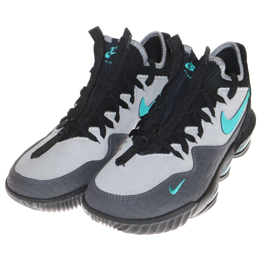 NIKE(ナイキ) × ATMOS LEBRON 16 LOW EP CLEAR JADE アトモス レブロン16 ロー イーピー クリアジェイド ローカットスニーカー ブラック/グレー US8/26cm CI3358-003
