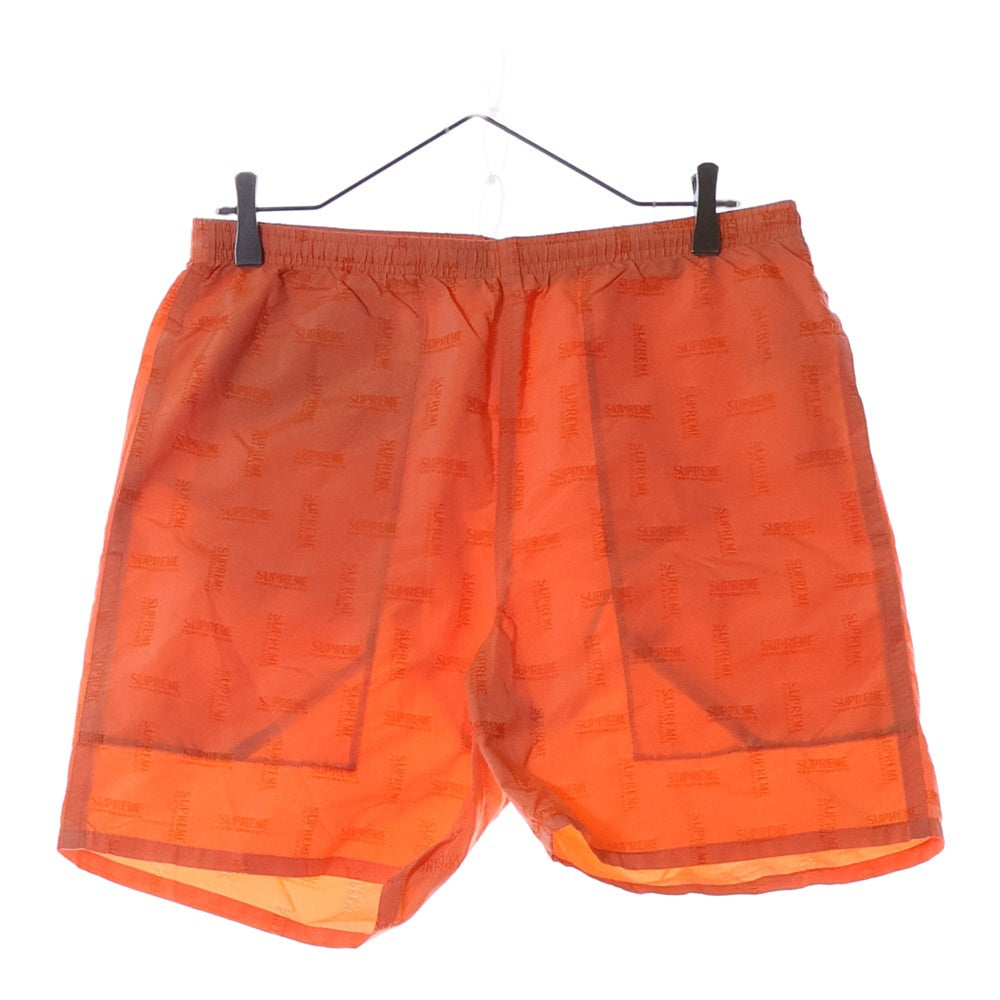 SUPREME(シュプリーム) 16SS Jacquard Water Short ジャガード ロゴ総柄 ウォーターショーツ ハーフパンツ オレンジ