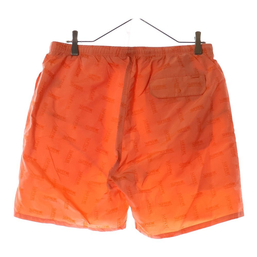 SUPREME(シュプリーム) 16SS Jacquard Water Short ジャガード ロゴ総柄 ウォーターショーツ ハーフパンツ オレンジ