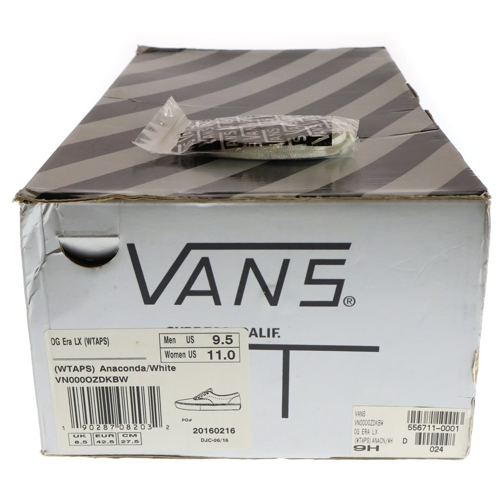 VANS(ヴァンズ) 2016 × WTAPS VAULT OG ERA LX ANACONDA/WHITE ダブルタップス ボルト エラ アナコンダ レザー ローカットスニーカー ホワイト US9.5/27.5cm VN000OZDKBW