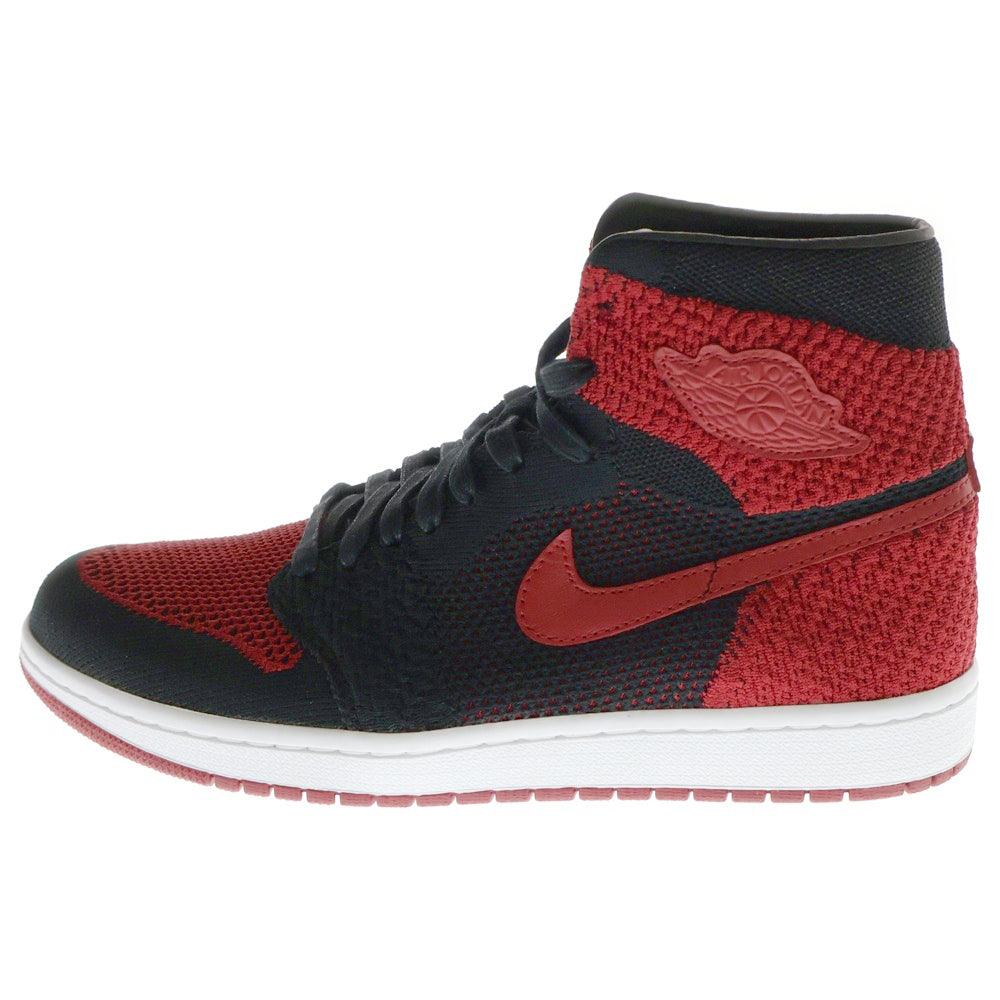 NIKE(ナイキ) AIR JORDAN1 RETRO HIGH FLYKNIT BRED エアジョーダン1 レトロハイ フライニット ブレッド ハイカットスニーカー ブラック/レッド US10/28cm 919704-001