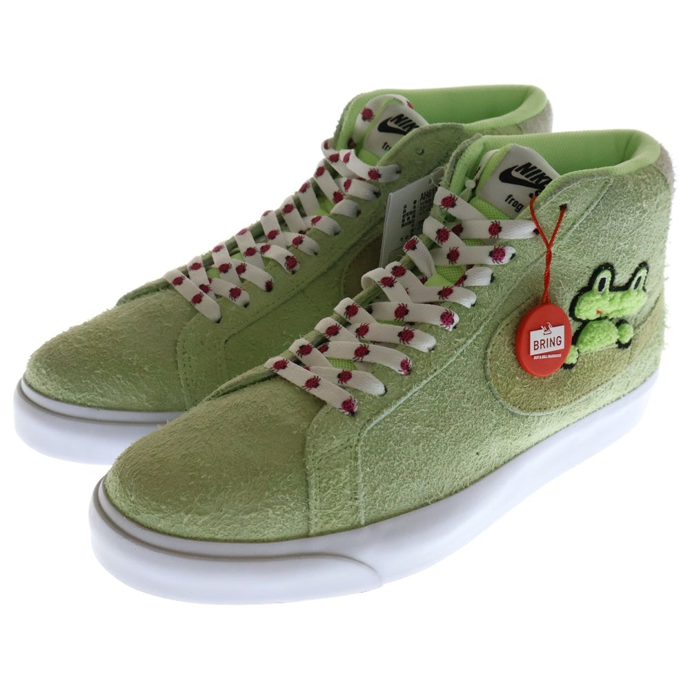 NIKE SB(ナイキエスビー) × Flog Skateboards QS SB Zoom Blazer Mid フロッグ スケートボード ズーム ブレーザー ミッドカットスニーカー グリーン US9.5/27.5cm AH6158-300